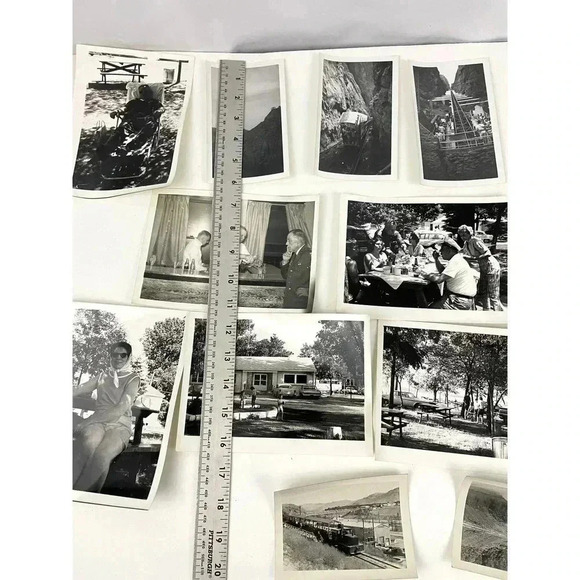 Antique Lot of 16 B&W Photographs 1950s Travel Snapshots Estate Find OOAK - Picture 11 of 13